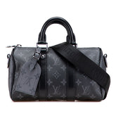 ルイ ヴィトン モノグラム エクリプス リバース キーポル バンドリエール25 ハンドバッグ ショルダーバッグ 2WAY M46271 ブラック グレー PVC レザー レディース LOUIS VUITTON 【中古】